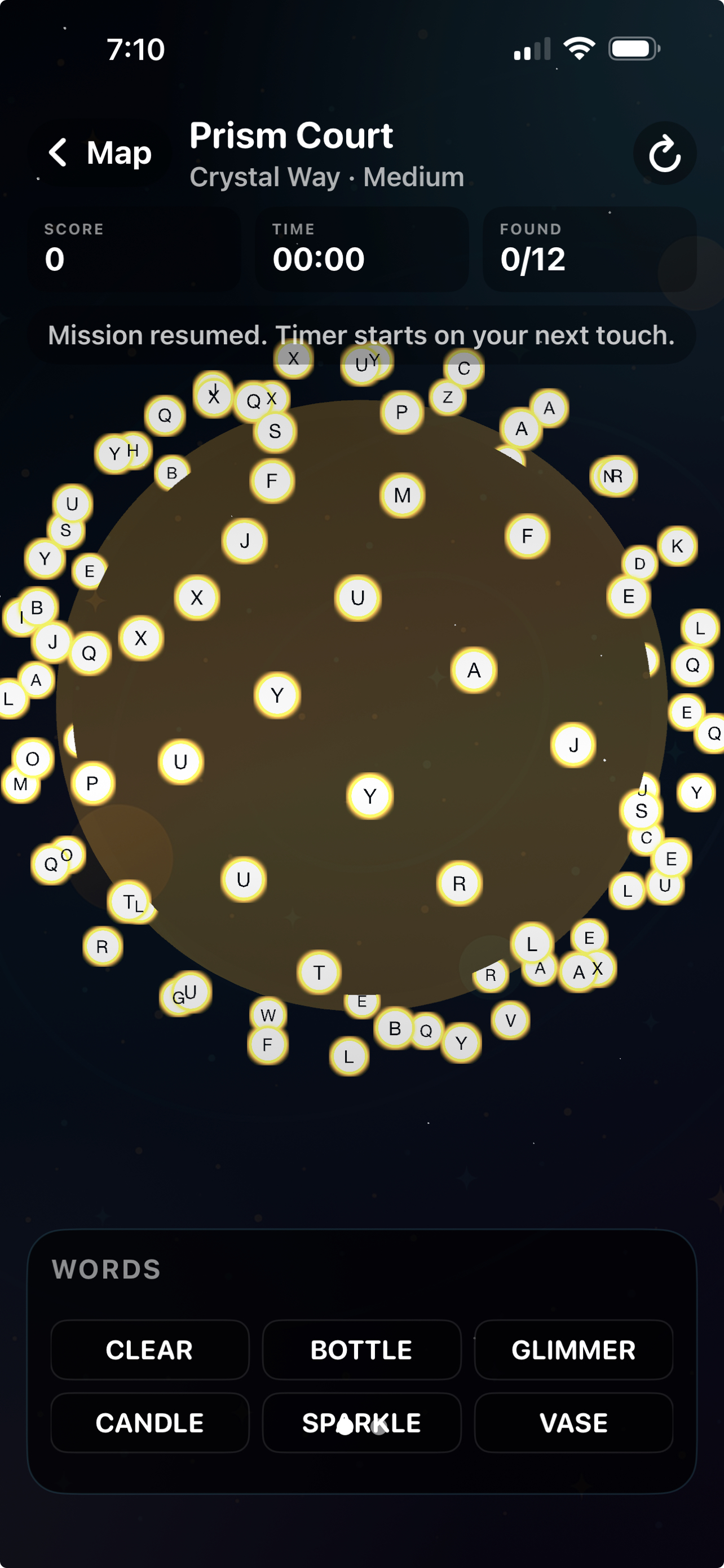 Rotating globe word puzzle